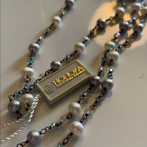 Honora cultured pearls 17” long necklace NWT